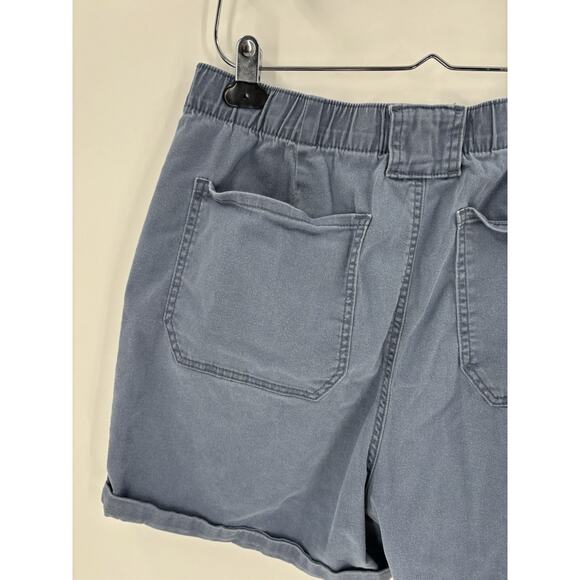 Gloria Vanderbilt Shorts Womens Large Blue Bermudas Cotton Pockets Stretch Waist - Picture 10 of 16